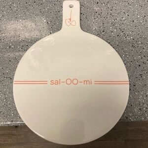 White and Orange Serving Dish